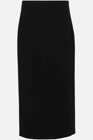 The Row Matias wool-blend midi skirt