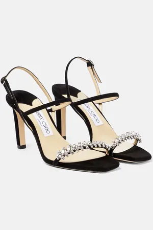 Jimmy Choo Meira 85 embellished suede sandals