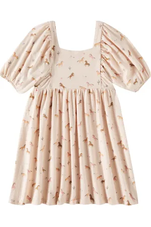 Rylee + Cru Brea balloon-sleeve cotton dress