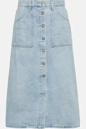 Citizens of Humanity Anouk high-rise denim midi skirt