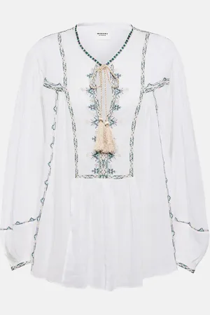 Marant Etoile Silekiage embroidered cotton top