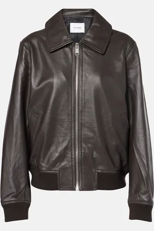 YVES SALOMON Leather bomber jacket