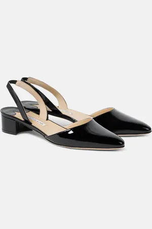 Manolo Blahnik Aspro 30 patent leather slingback pumps