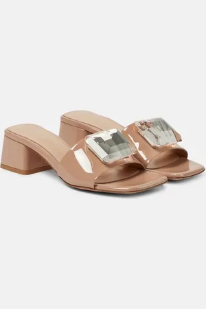 Gianvito Rossi Jaipur embellished patent leather mules