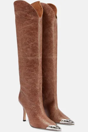 PARIS TEXAS Nadia leather knee-high boots