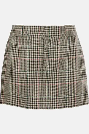 Chloé Checked wool miniskirt