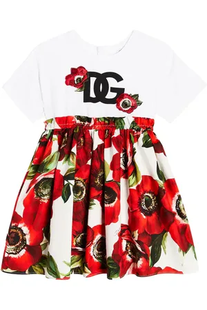 Dolce & Gabbana Anemone jersey and poplin dress