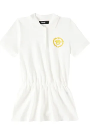 VERSACE Medusa Alloro cotton piquÃ© dress