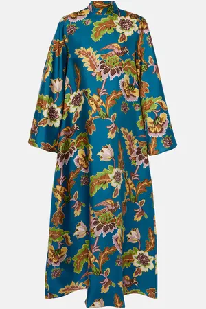 La DoubleJ Magnifico printed silk midi dress