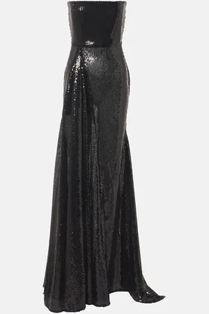 ALEX PERRY Sequined strapless gown