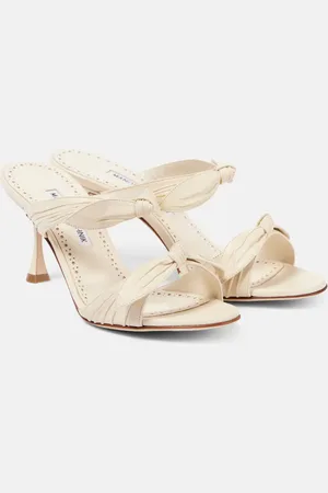 Manolo Blahnik Lollo 70 bow-detail leather sandals