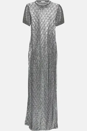 Paco rabanne Metallic knit maxi dress
