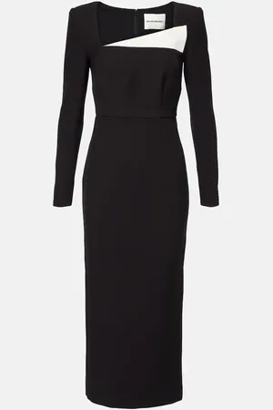 Roland Mouret Paneled crÃªpe midi dress