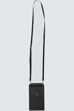 Prada Saffiano leather phone case with logo