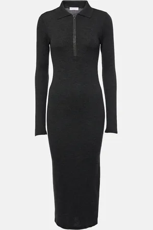 Brunello Cucinelli Wool and cashmere midi dress