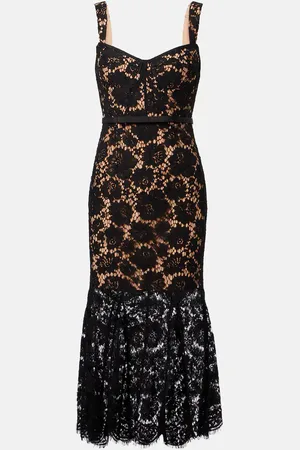 Self-Portrait Floral lace cocktail dress