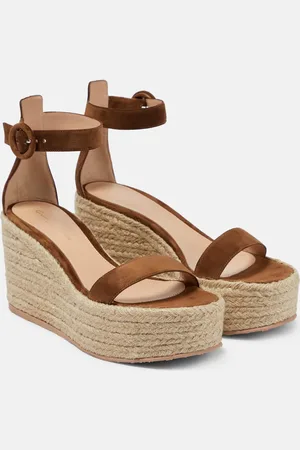Gianvito Rossi Portofino suede espadrille wedges