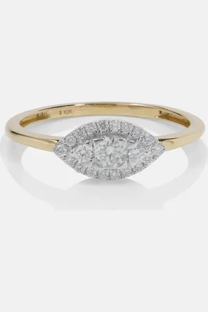 STONE AND STRAND Muse 10kt ring with diamonds
