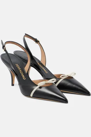 Salvatore Ferragamo Gylla 70 leather slingback pumps