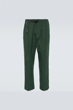 and wander Nylon Chino Tuck tapered pants
