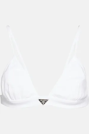 Prada Logo cotton jersey bralette