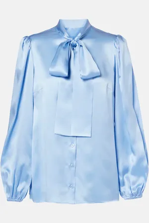 Dolce & Gabbana Bow-detail silk satin blouse