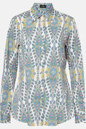Etro Printed cotton-blend shirt