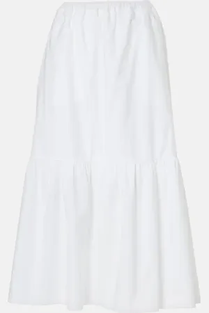 Patou Tiered cotton maxi skirt