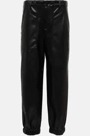 Velvet Mid-rise tapered faux leather pants