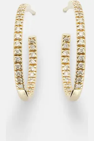 Sydney Evan 14kt hoop earrings with diamonds