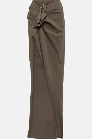 Rick Owens DRKSHDW gathered cotton maxi skirt