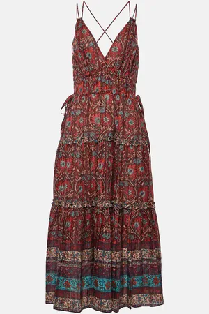 ULLA JOHNSON Rosa printed cotton-blend midi dress