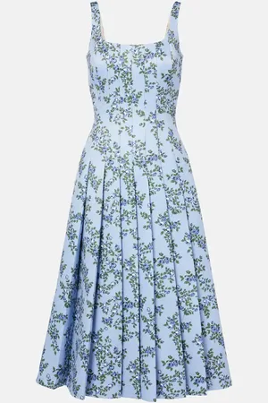 EMILIA WICKSTEAD Adele floral pleated midi dress