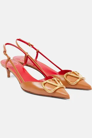VALENTINO GARAVANI VLogo Signature 40 leather slingback pumps