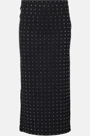 Sportmax Nome crystal-embellished midi skirt