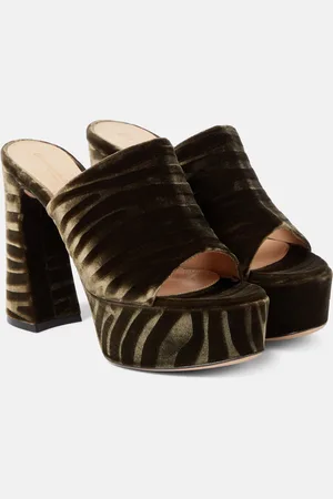 Gianvito Rossi Holly zebra-print platform mules