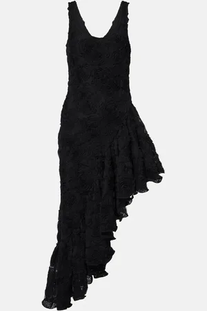 ROTATE Floral ruffled midi dress