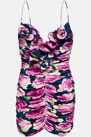 MAGDA BUTRYM Floral ruched minidress