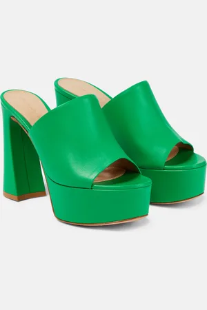 Gianvito Rossi Holly leather platform mules
