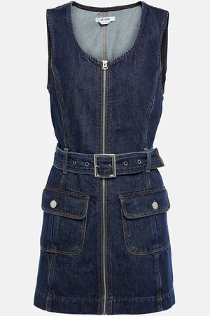 RE/DONE Belted denim minidress