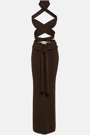 AYA MUSE Sinu cutout halterneck maxi dress