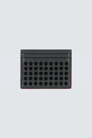 Christian Louboutin Kios Spikes leather card holder