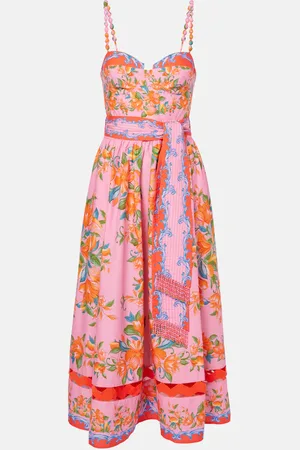 Farm Rio Sicily Flowers cotton midi dress