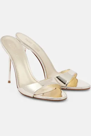 PARIS TEXAS Lidia 105 mirrored leather mules