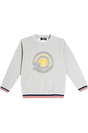 VERSACE Logo cotton jersey sweatshirt