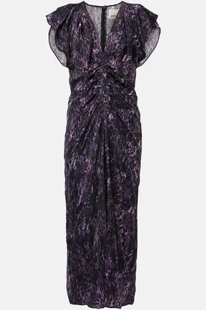 Isabel Marant Lyndsay printed gathered midi dress