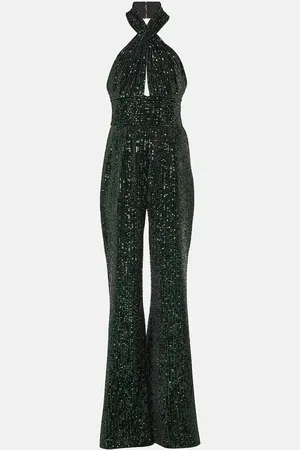 Elie saab Sequined wide-leg jumpsuit