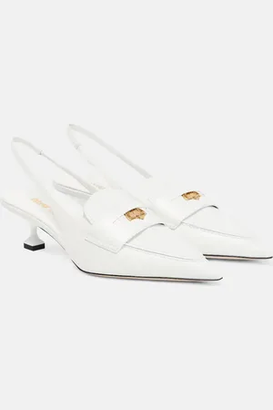 Miu Miu Leather slingback penny loafers