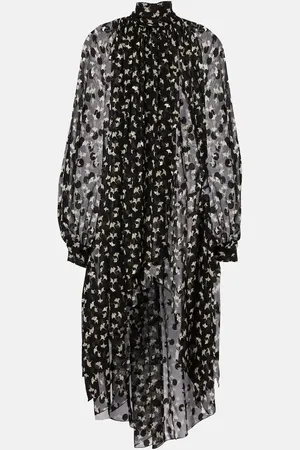 Chloé Floral silk chiffon midi dress