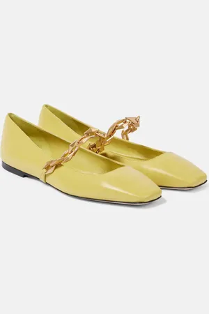 Jimmy Choo Diamond Tilda leather ballet flats